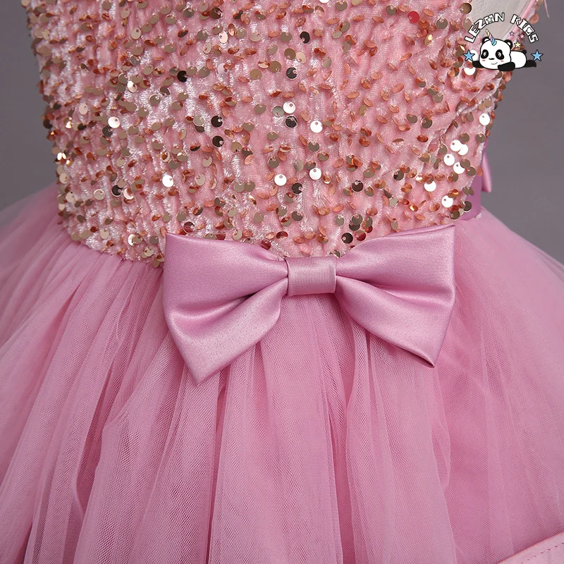 LEZONKIDS - Vestido de Criança Estilo Europeu para Meninas, Vestidos de Noiva para Crianças, Tutus para Festa de Aniversário para Meninas sem Manga